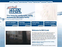 Tablet Screenshot of millcreekfamilydental.com